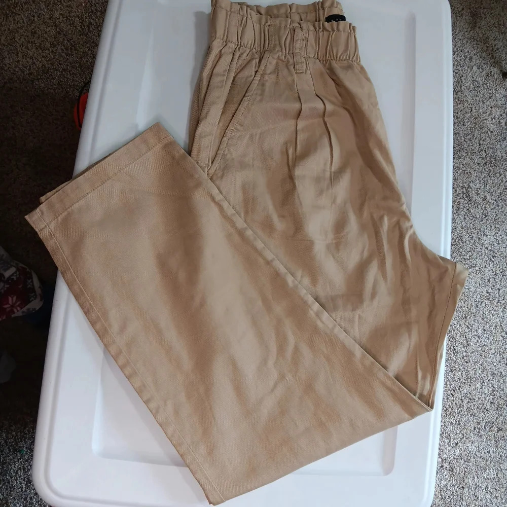 Sanctuary Women's super high-rise pants, straight leg, sz L, lyocell, pull-on. - Picture 7 of 16